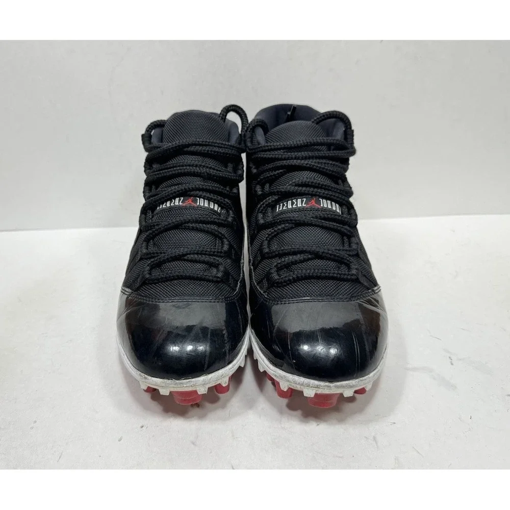 Nike Air Jordan 11 Retro TD Football Cleats Bred Black AO1561-010 Mens Size‎ 8.5